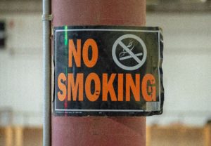 No Smoking Sign in Barn