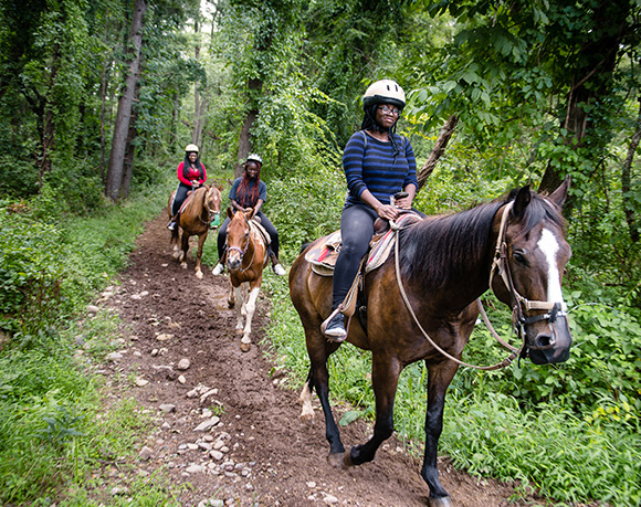 horseback riding near the Poconos
