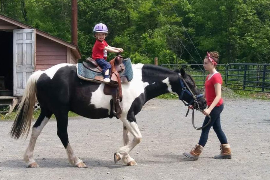 kids pony rides at Mountain Creek Riding Stables